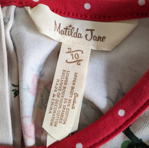 Matilda Jane NWT Girls Castles In The Air Tunic Size 10 Grey Floral Plaid Top - Picture 6 of 8